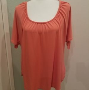 INC Peach/Orange Top with Cutout & Knot Bow